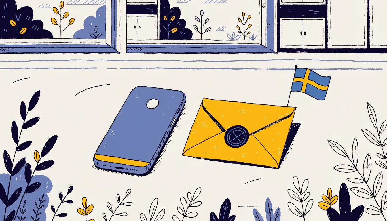 Mobil med svensk spellicens och Spelinspektionens stämpel