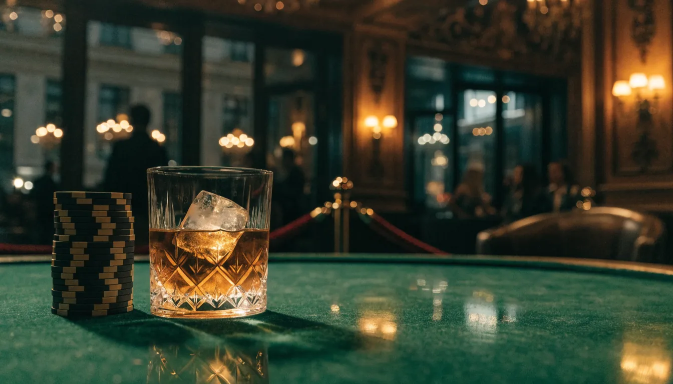 Elegant svensk casinohörna med höga insatser och lyxig atmosfär